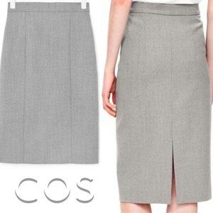 COS Grey Wool Pencil Skirt Size 8